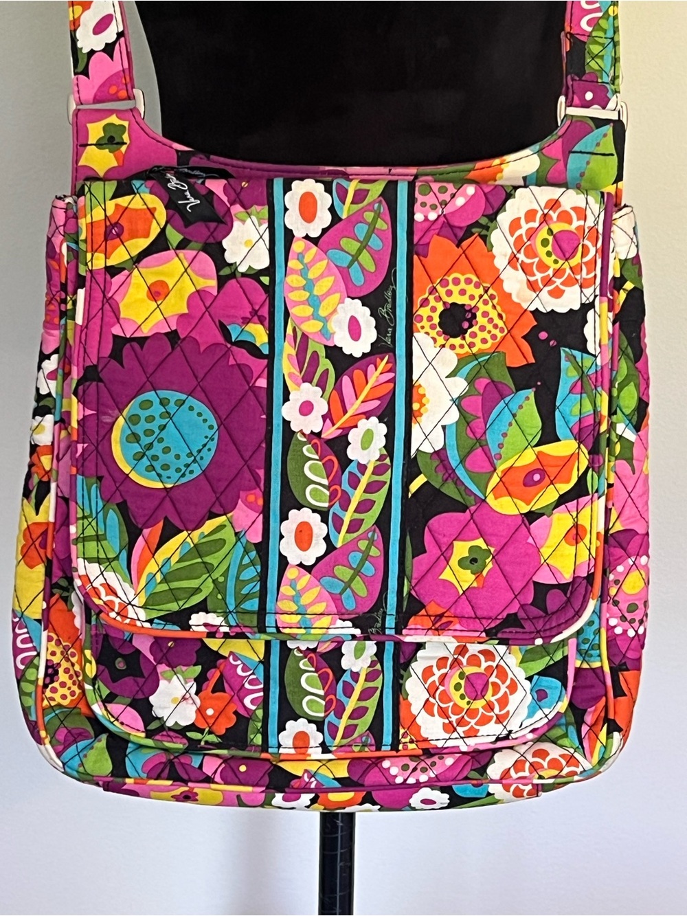 Vera Bradley Floral Crossbody Vibrant Quilted Bag Adjustable Strap LK NU